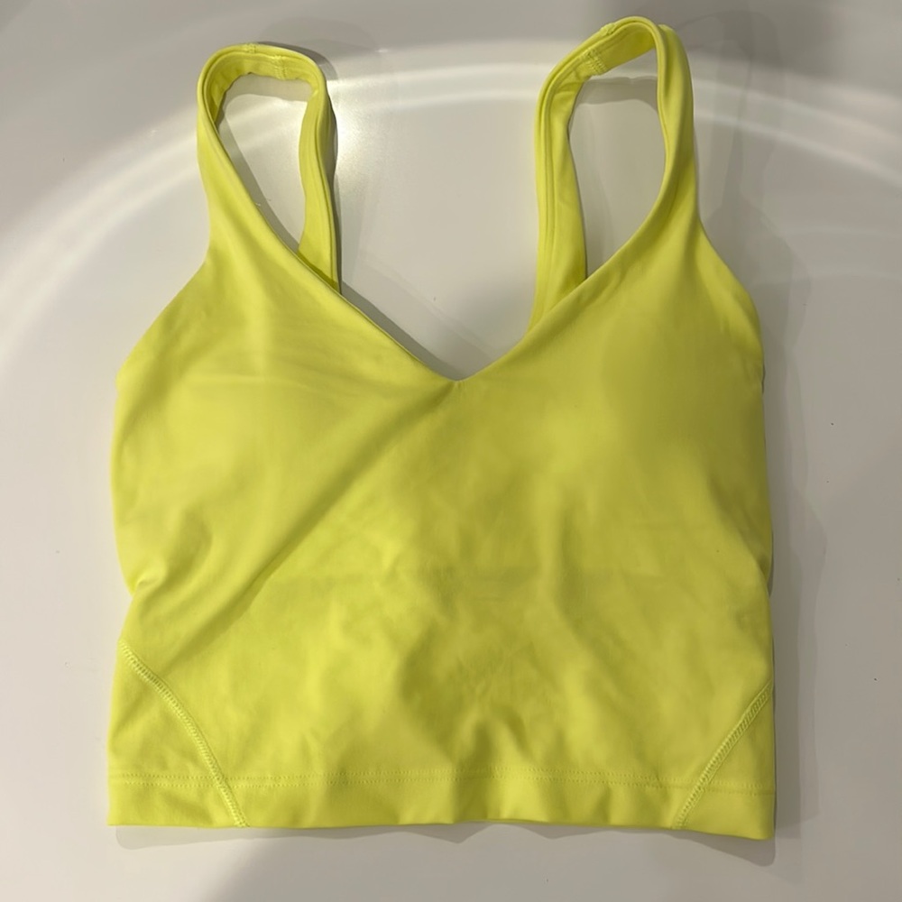 lululemon align tank - highlight yellow - size 0 - great condition - no stains